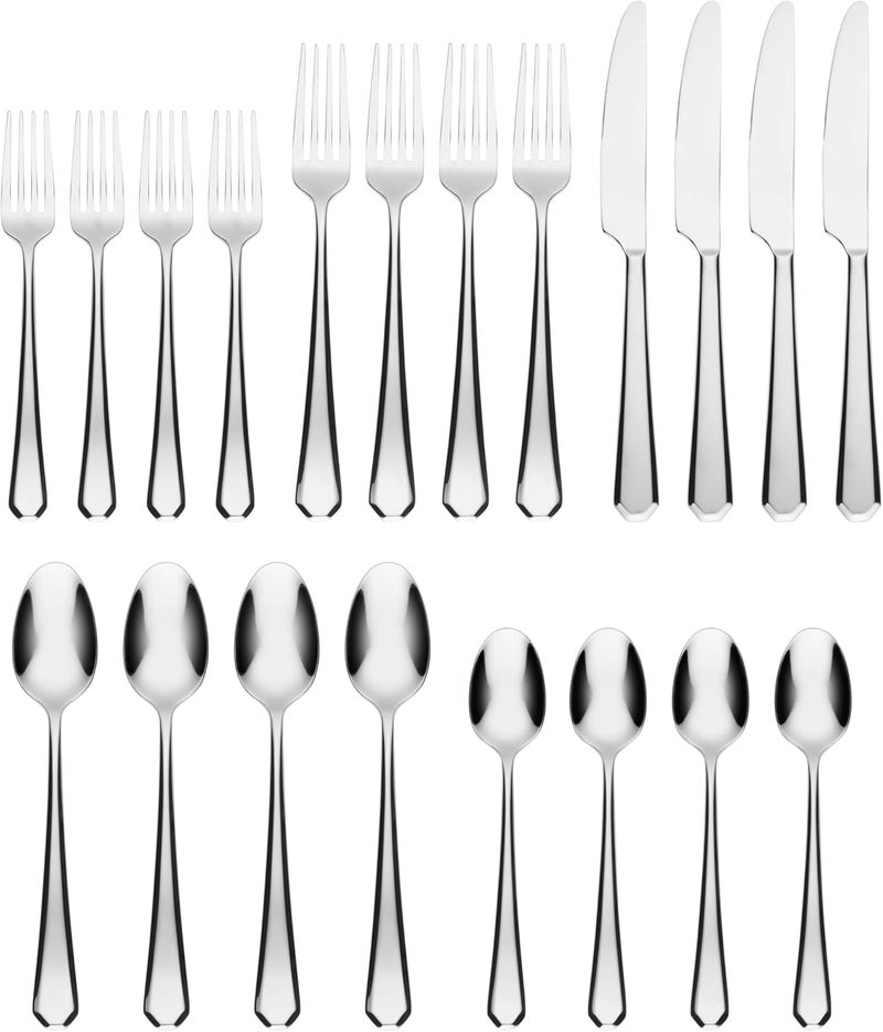 Cambridge Mirror Geo Piece Flatware Set 20 Count - Image 2