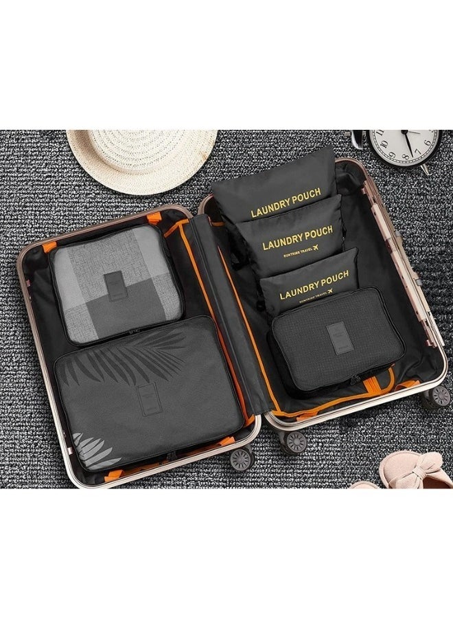 TRAVEL 6 Piece Travel Organizer Bag Set - Black  - Image 2