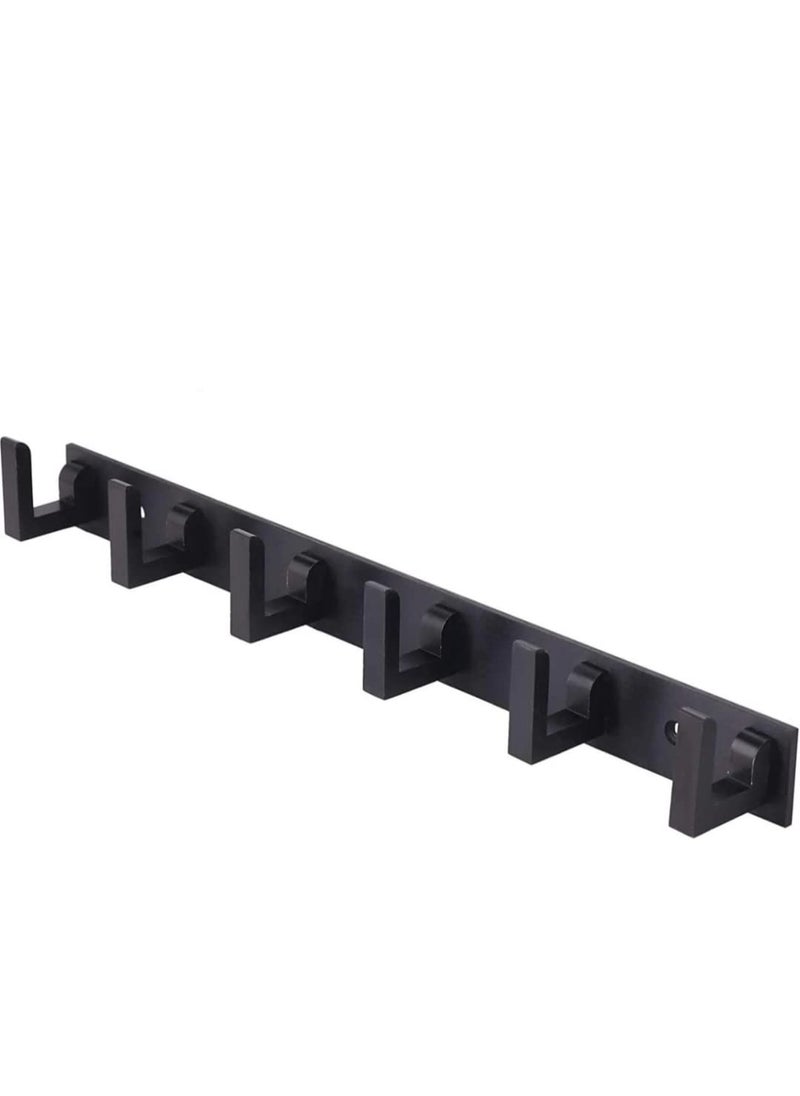 NYCAA NYCAA Stainless Steel Black Door Hanger P2 L Type Wall Hooks 6 Pin Hooks Door Hanger Black for Bathroom Bedroom Kitchen and wash Area Wall Hanger pack of 2  - Image 3