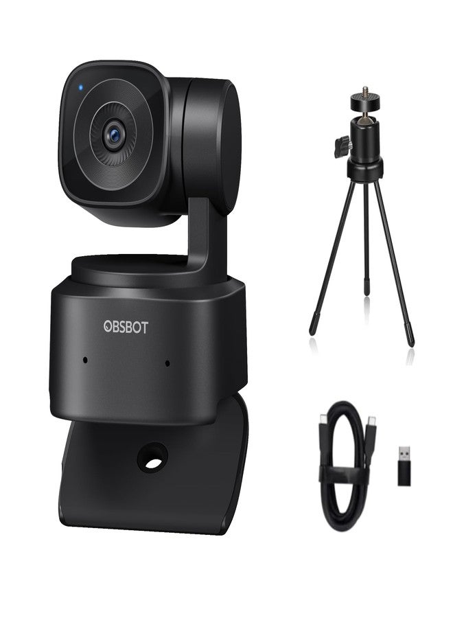 OBSBOT Tiny SE Webcam,1080P 100FPS,Extra Tripod,Video Call,HD PTZ Webcam,1/2.8" Sensor,Gesture Control,4X Zoom,AI Auto Track,LiveStream for Game/Meet/Educate,Web Camera for Desktop Computer,PC,Laptop