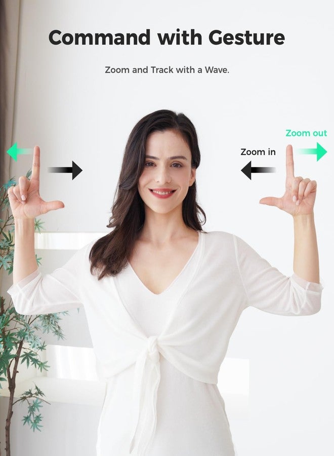 أوبسبوت كاميرا ويب OBSBOT Tiny SE، بدقة 1080 بكسل ومعدل 100 إطار في الثانية، مع حامل ثلاثي إضافي، وميزة مكالمات الفيديو، وكاميرا ويب PTZ عالية الدقة، ومستشعر 1/2.8 بوصة، وتحكم بالإيماءات، وتكبير 4x، وتتبع تلقائي بالذكاء الاصطناعي، وبث مباشر للألعاب/الاجتماعات/التعليم، وكاميرا ويب لأجهزة الكمبيوتر المكتبية والمحمولة. - Image 5