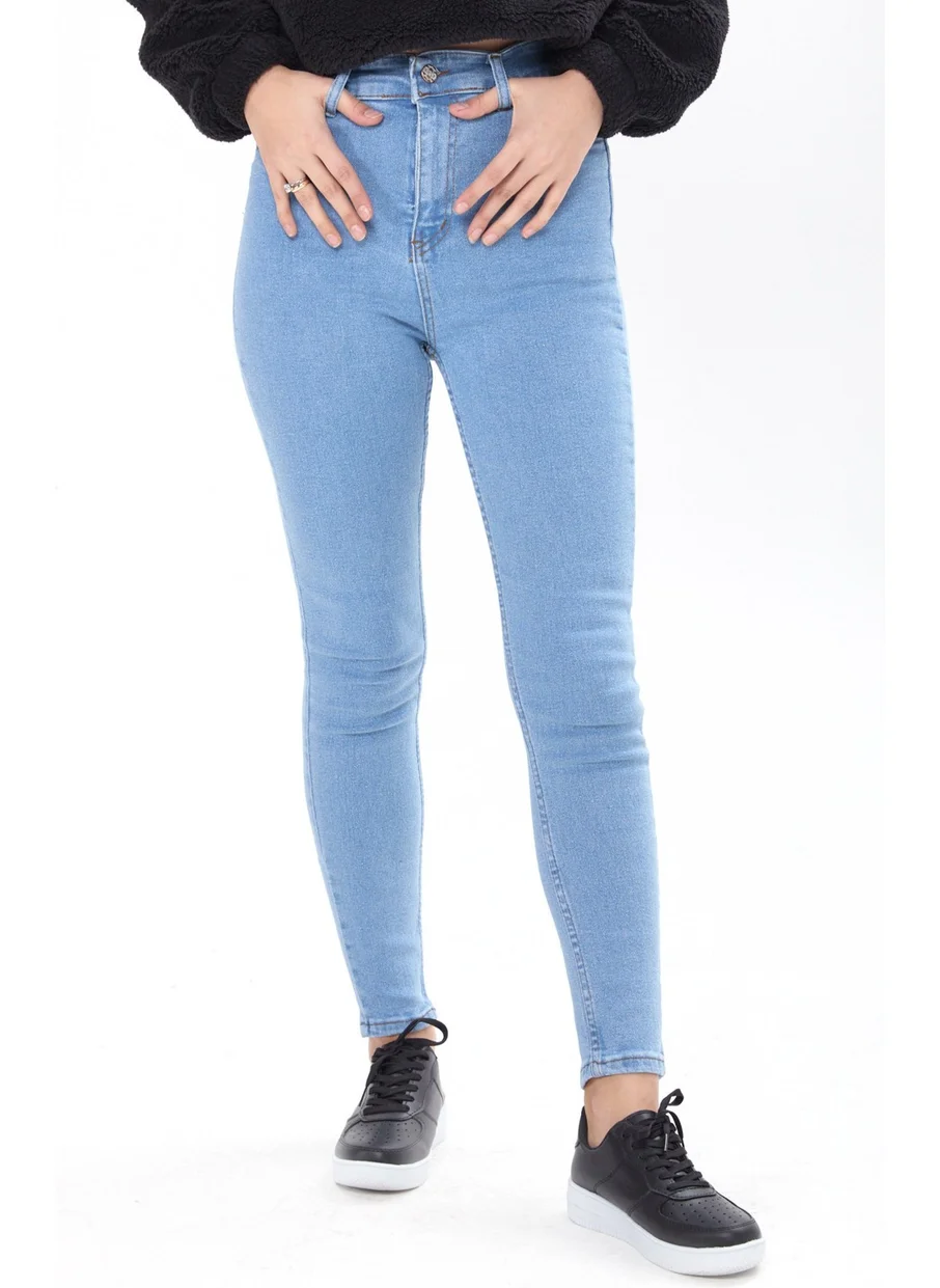 Tofisa 23656-ICE-BLUE Skinny Lycra Jeans