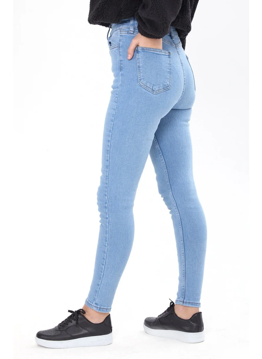 Tofisa 23656-ICE-BLUE Skinny Lycra Jeans