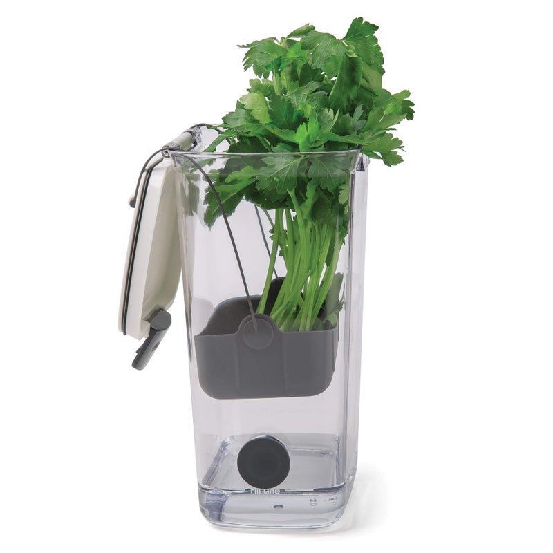 Progressive International Progressive International PKS-930 BPA-Free Plastic ProKeeper Herb Keeper with Removable Silicone Drain Plug, 1 Piece, White  - Image 2