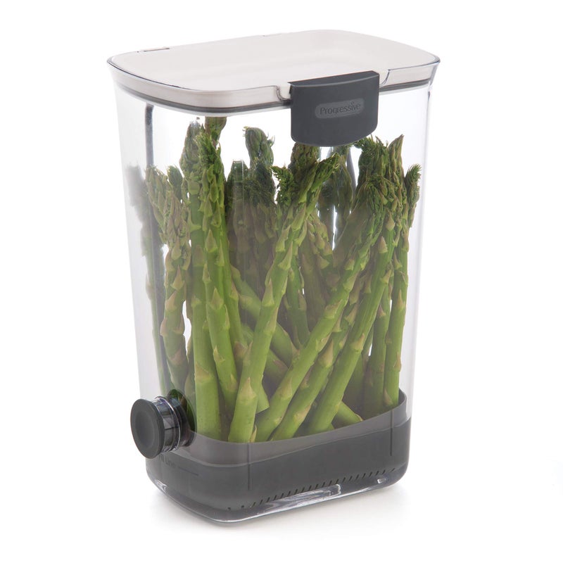 Progressive International Progressive International PKS-930 BPA-Free Plastic ProKeeper Herb Keeper with Removable Silicone Drain Plug, 1 Piece, White  - Image 4