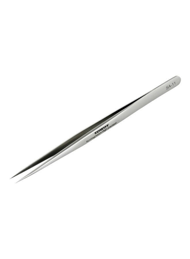 TOWOT Precision Tweezers, Stainless Steel Pointed Tweezers for Craft, Electronics, Soldering, Experimental Work, Jewelry-Making, Non-Magnetic Industrial Tweezers - Image 1
