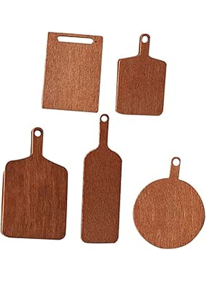 Miniature Cutting Board Set 5PCS for Dollhouse Kitchen Decor DIY Craft Accessories - Image 1