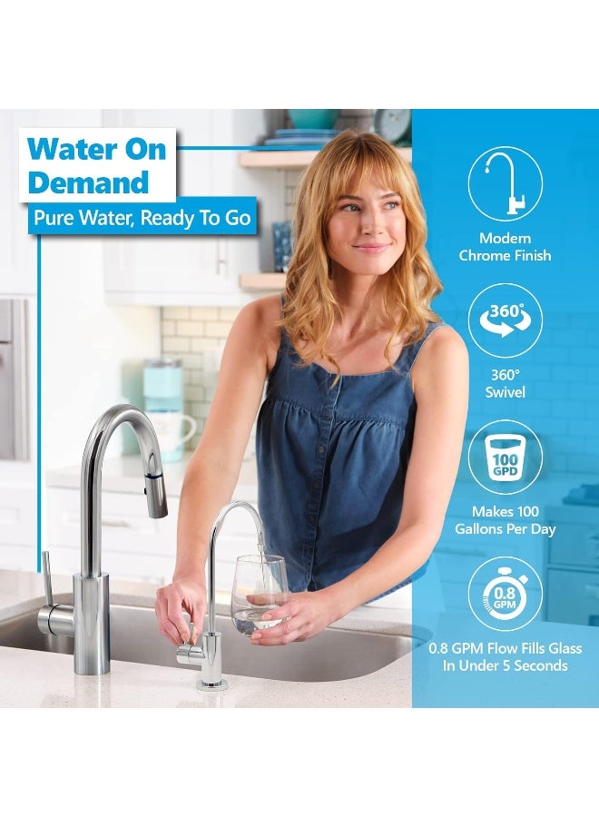 Express Water EXPRESS WATER UV Reverse Osmosis Water Filtration System – 11 Stage UV Water Filter with Faucet and Tank – Under Sink Water Filter with Alkaline Filter for added Essential Minerals 100 GDP  - Image 3