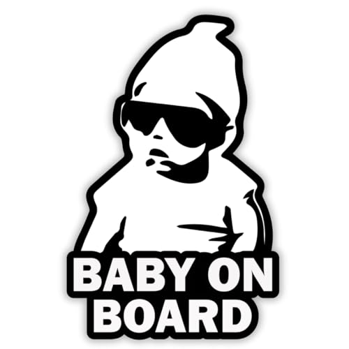 TOTOMO Baby on Board Sticker for Cars Funny Cute Safety Caution Decal Sign for Car Window and Bumper No Need for Magnet or Suction Cup - Carlos from The Hangover - Image 1