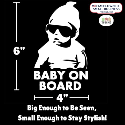 TOTOMO Baby on Board Sticker for Cars Funny Cute Safety Caution Decal Sign for Car Window and Bumper No Need for Magnet or Suction Cup - Carlos from The Hangover - Image 3