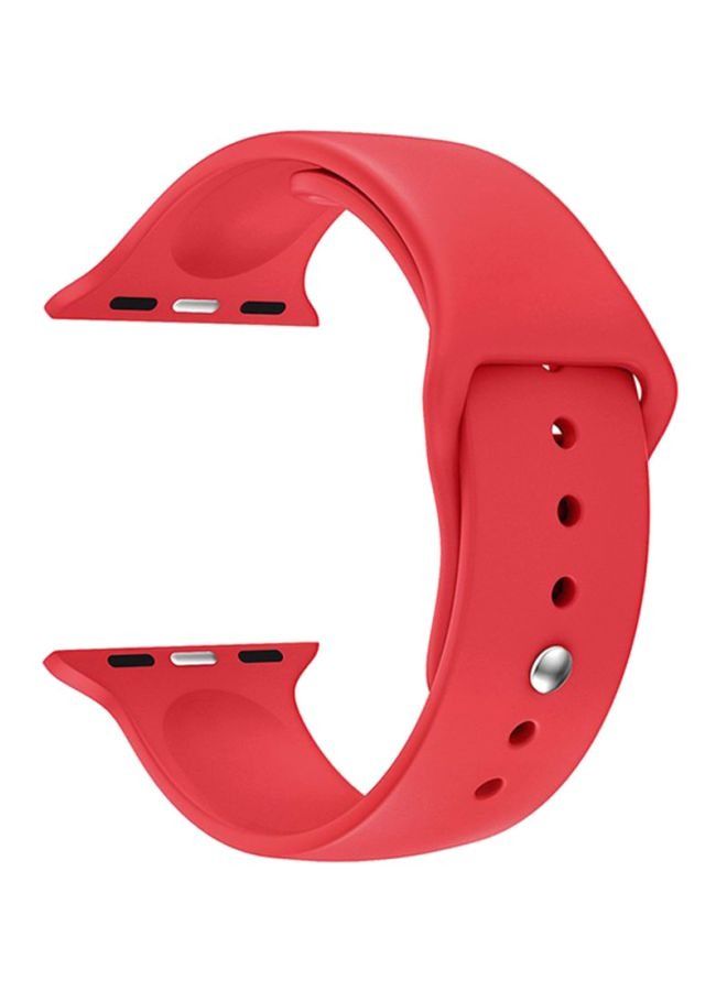 Replacement Band For Apple Watch Series 5/6/7 42/44/45mm Red - Image 1