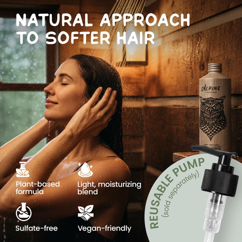 Alpine Provisions Cedar & Sandalwood Organic Conditioner - Natural, Moisturizing, & Strengthening w/Essential Oils, Sunflower oil & Aloe Vera, Vegan, Sulfate - Plant-Based Hair Care - 16.9 FL Oz - Image 2