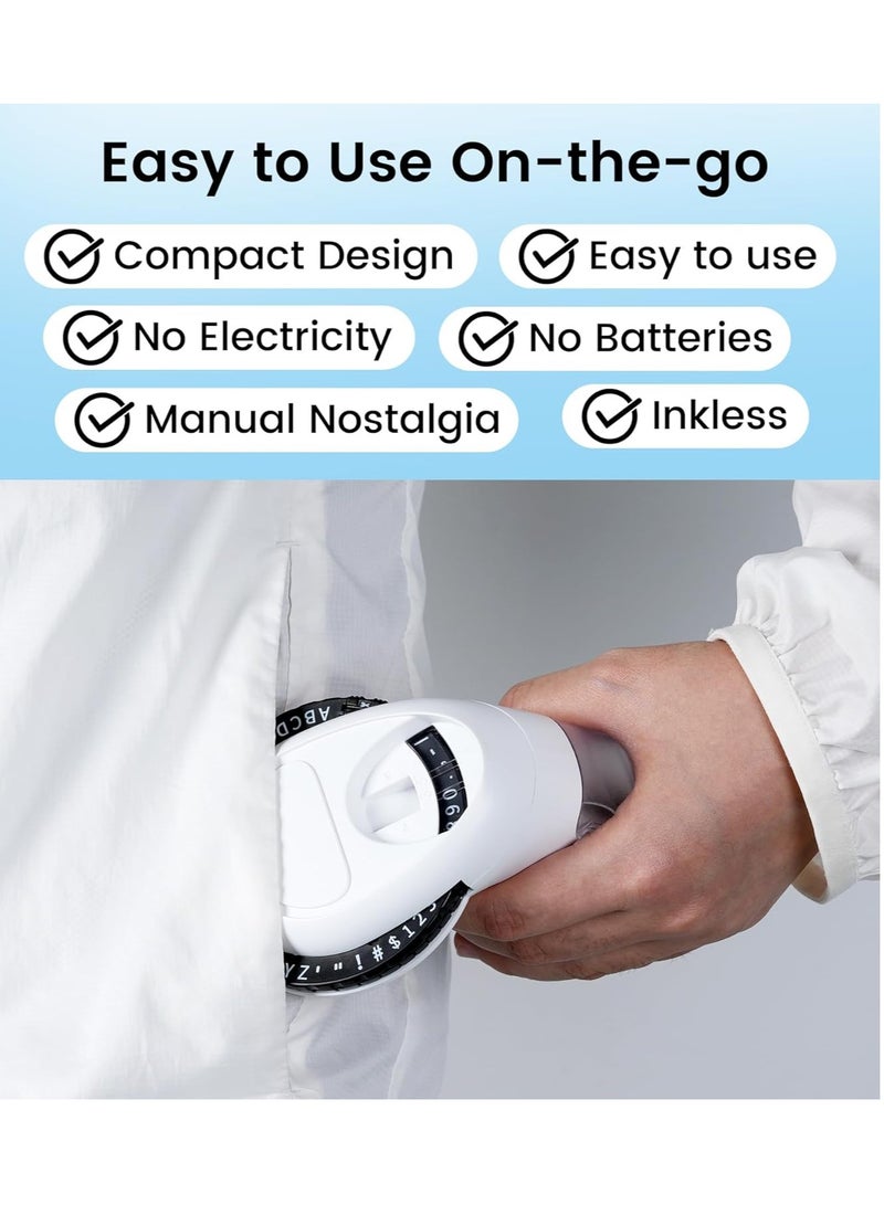 general Embossing Label Maker, Vintage Embossed Label Maker, Portable 3D Embosser Retro Label Printer with 3 Rolls 3D Embossing Label for Home Office Kids DIY Crafting, Black - Image 4