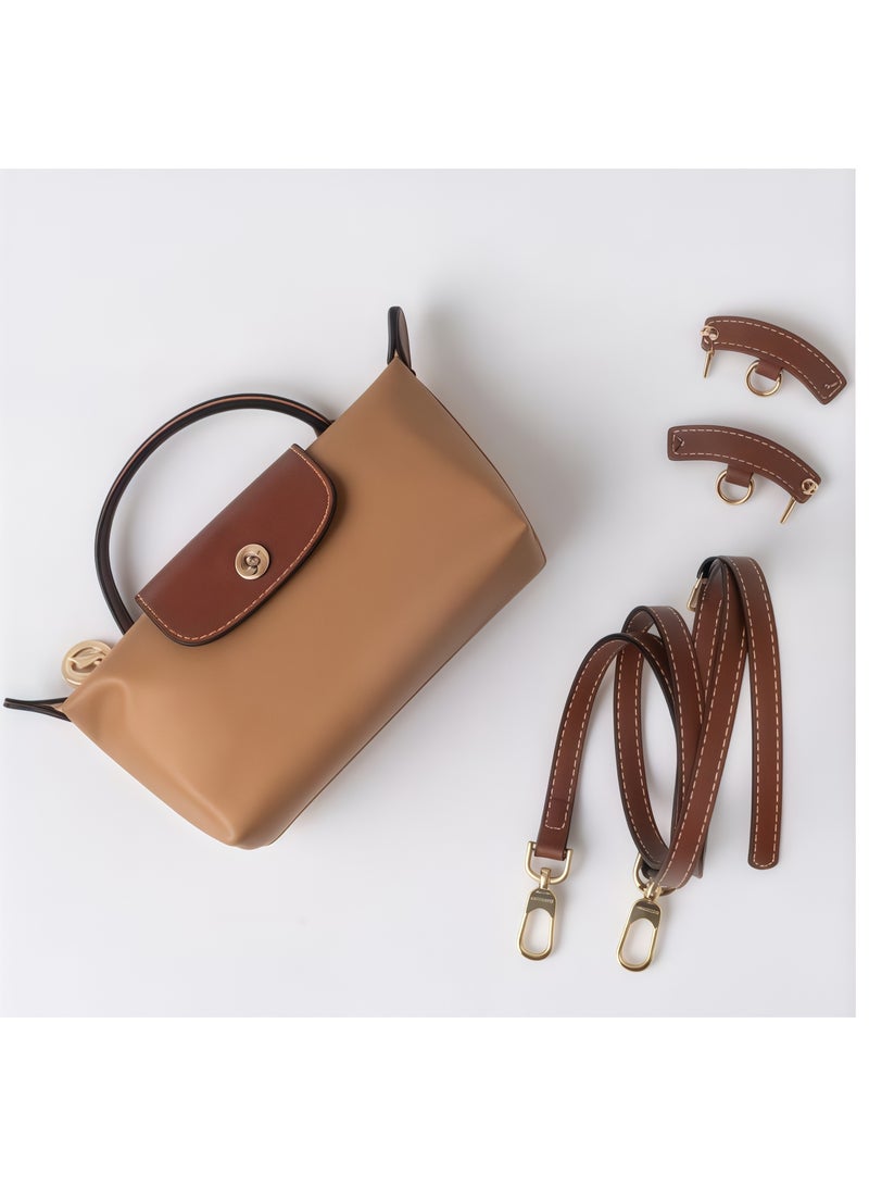 لونج شامب حقائب يد طويلة شانغ الكلاسيكية النسائية، حقيبة مكياج صغيرة متعددة الاستخدامات، حقيبة كتف، حقيبة صغيرة محمولة، اللون أصفر صحراوي كلاسيكي - Image 4