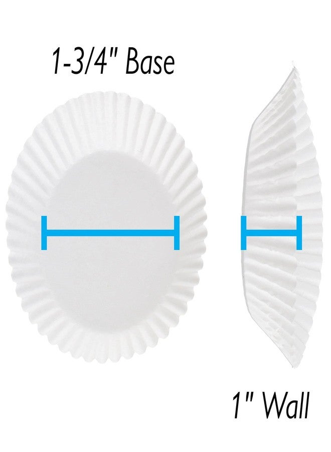 CybrTrayd No.9D Glassine Paper Approximately 100 Pieces - 1-3/4” Base, 1” Wall Candy Cups, White - Image 4