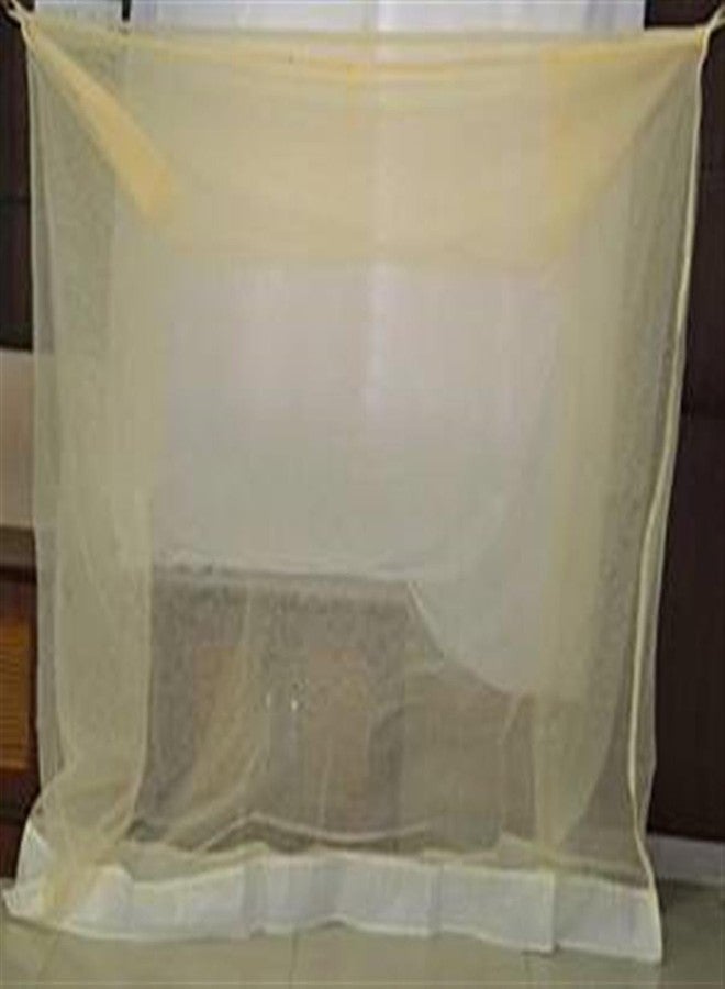 ans Dreams Poly Cotton Soft Mosquito Net for Large Size Double Bed 6.5X8 ft (Ivory)
