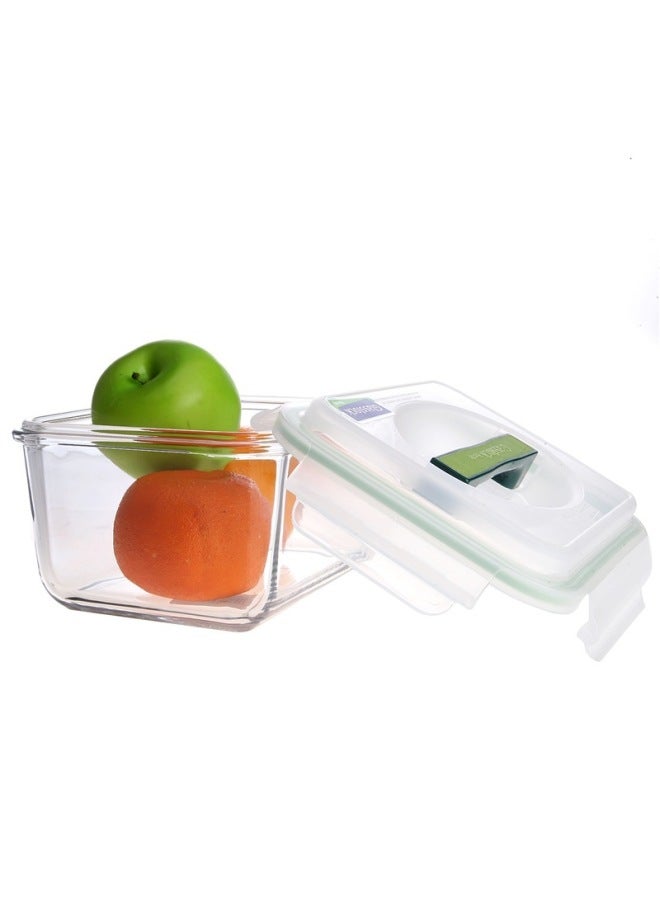 Glasslock Imported Tempered Glass Portable Large Capacity Refrigerator Storage Container With Handle, Sealed Moisture-proof 1800ml - Image 4