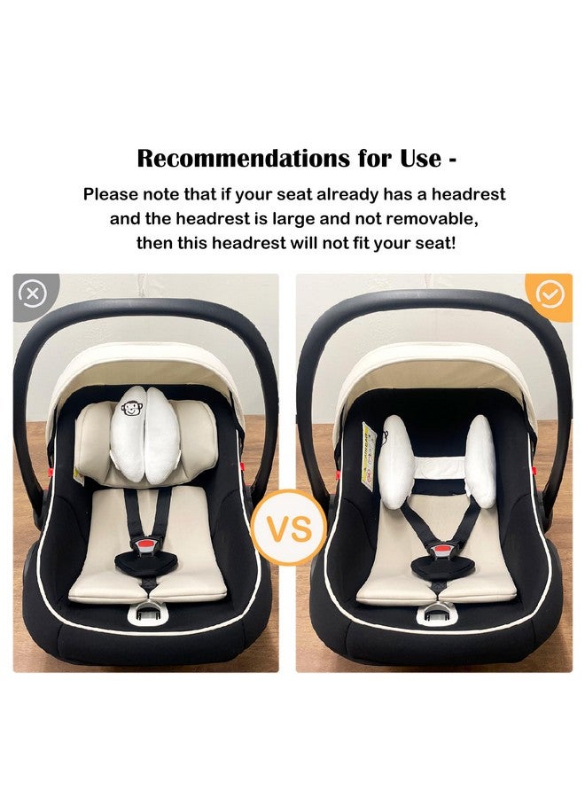 VANVENE Inchant Adjustable Toddler Headrest & Neck Support, Banana Shape Travel Pillow,Best Headrest for Car Seat,Pushchair, White - Image 5