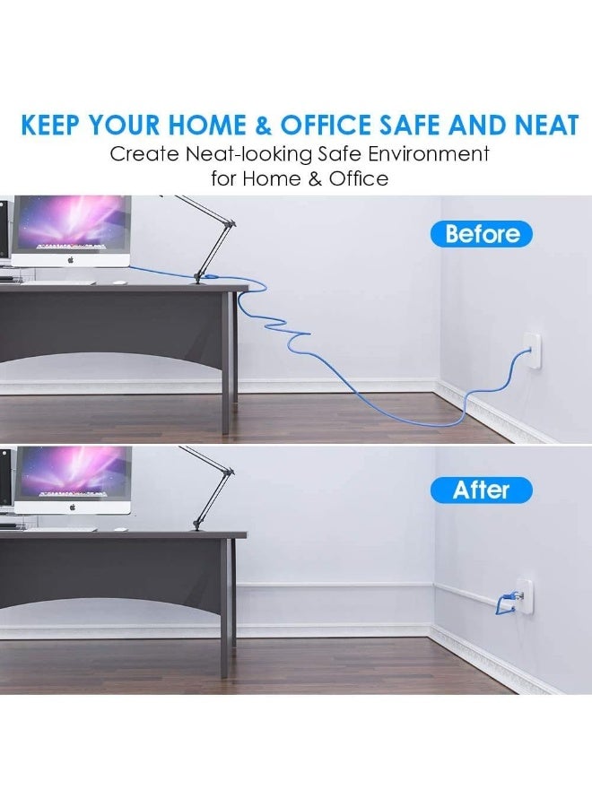 Reliable Electrical Pvc Trunking With Sticker 1M Long White Self Adhesive Cover Hider Cable Management (38Mm X 25Mm) - Image 3