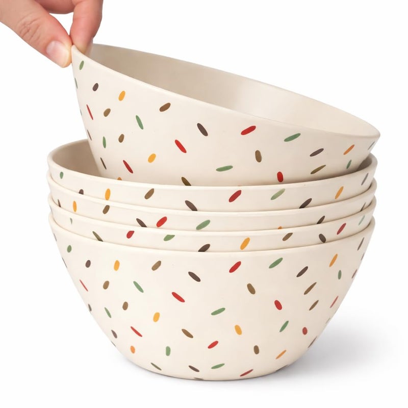 ilohaus Bamboo Bowl Set of 4 6Inch 20 oz Deep Cereal Snack Bowls for Kids and Toddlers BPAFree Dishwasher Safe Lightweight Alternative to Plastic or Ceramic - Image 2