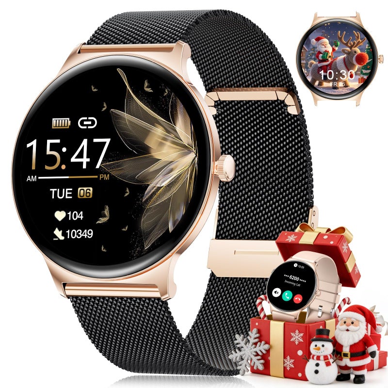 LIGE Smart Watches for Women with Answer/Make Calls, 1,43" HD AMOLED Smart Watch with 120+Sports Fitness Tracker/Calorie, IP68 Waterproof Reloj Inteligente para Mujer, Android iOS SmartWatch - Image 1