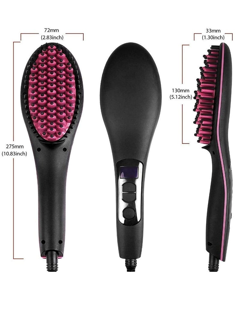Simply Straightener Hair Brush, Straightening Machine, 3 in 1 Ceramic Fast Hair Straightener For Women's Hair Straightening Brush, Hair Straightener For Women, Black - Image 4