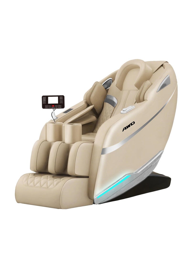 AWD كرسي مساج كامل الجسم 2D مع وسائد هوائية بتقنية انعدام الجاذبية، شحن لاسلكي، مكبرات صوت بلوتوث، حامل موبايل، مساج من الرأس إلى القدمين، ضمان لمدة 2 سنوات - Image 1