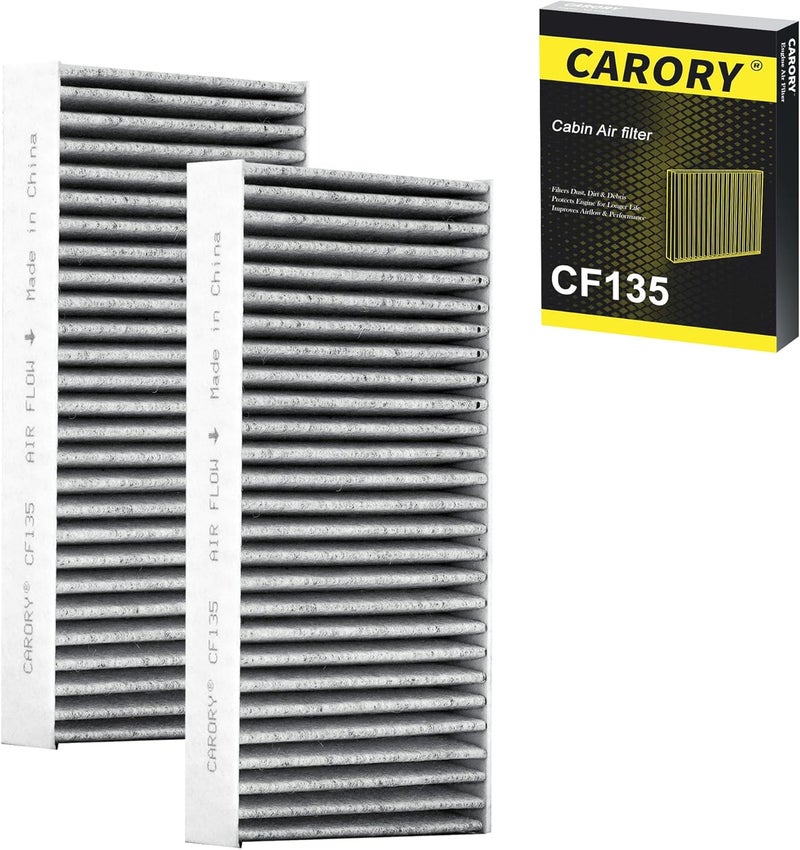 Carory Cabin Air Filter w/Activated Carbon for Honda Civic (2001-2005), CR-V (2002-2006), Element (2003-2011), Acura RSX (2002-2006), EL, OE# 80292-S5A-003, 80292-S5D-406, CF10135,XC15439 - Image 1