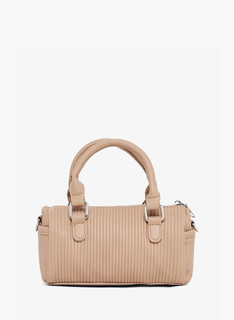 Styli Textured Handbag with Dual Handle & Adjustable Strap - Image 2
