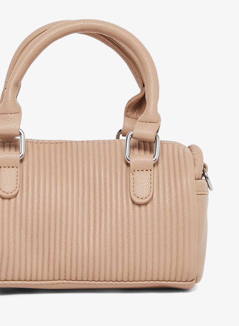 Styli Textured Handbag with Dual Handle & Adjustable Strap - Image 3