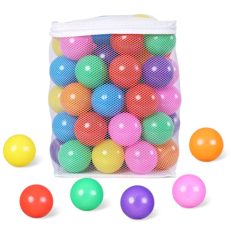 GUESVOT 2.75 Inch Big Ball Pit Balls - Crush Proof Plastic Balls for Ball Pit Pack of 50pcs Set for Toddlers Ball Pool Playtent Tunnels with Reusable Storage Bag (Rainbow) - Image 2