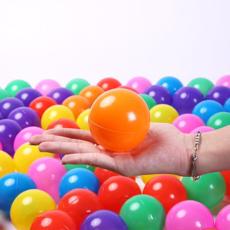 GUESVOT 2.75 Inch Big Ball Pit Balls - Crush Proof Plastic Balls for Ball Pit Pack of 50pcs Set for Toddlers Ball Pool Playtent Tunnels with Reusable Storage Bag (Rainbow) - Image 4