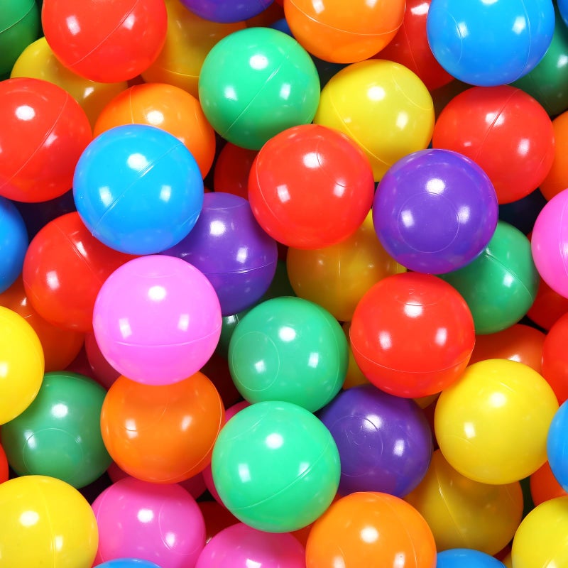 GUESVOT 2.75 Inch Big Ball Pit Balls - Crush Proof Plastic Balls for Ball Pit Pack of 50pcs Set for Toddlers Ball Pool Playtent Tunnels with Reusable Storage Bag (Rainbow) - Image 1