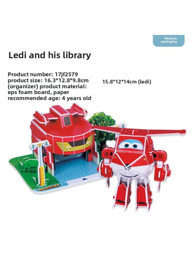 Super Flying Stereo Puzzle Ledi Boy Baby Early Education Parent-Child Interaction Toy For Children-Color:Super Flash Stereo 4 2579 - Image 1