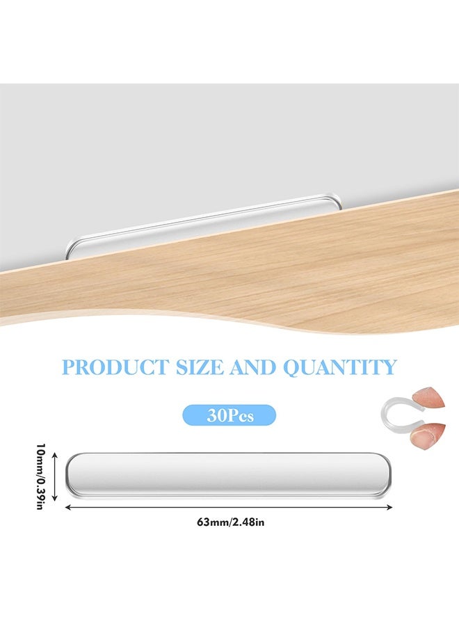 30 Pcs 6.3cm Transparent Cupboard Door Stoppers, Anti-Slam Door Protector Pads for Cabinets, Cupboards & All Furniture Doors - Image 2