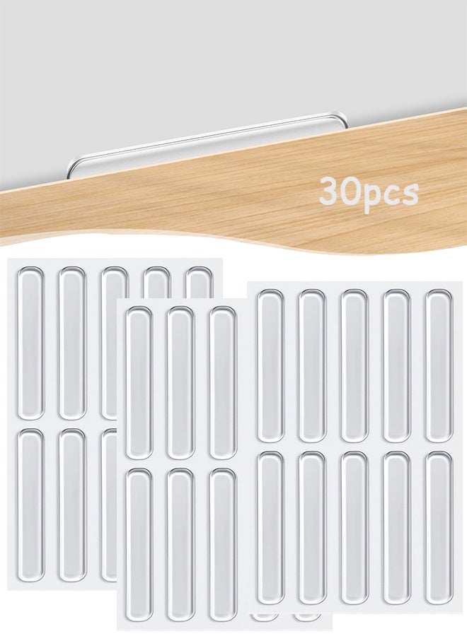 30 Pcs 6.3cm Transparent Cupboard Door Stoppers, Anti-Slam Door Protector Pads for Cabinets, Cupboards & All Furniture Doors - Image 1