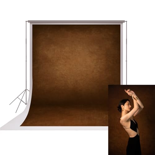 UrcTepics 8x10ft Brown Professional Portrait Backdrop Abstract Textured Backdrops for Photography Vintage Headshot Background - Image 1
