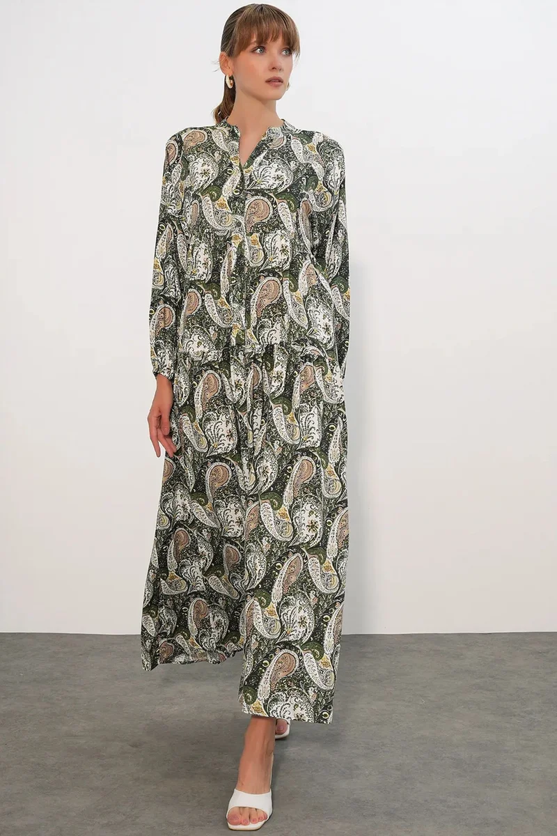 بيغ دارت BDART Patterned V-Neck Maxi Dress