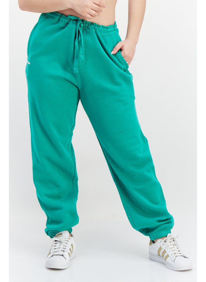 French Connection Women Regular Fit Brand Logo Jogger Pants, Green  - Image 1