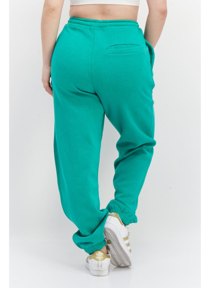 French Connection Women Regular Fit Brand Logo Jogger Pants, Green  - Image 4