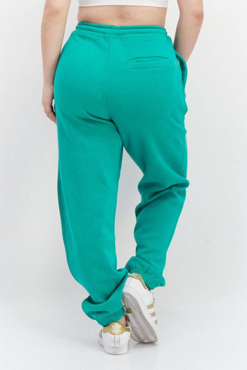 French Connection Women Regular Fit Brand Logo Jogger Pants, Green  - Image 4