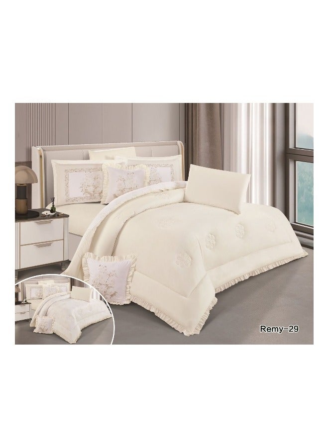 Remy Microfiber Double Sided Puffed Comforter 8 Pieces 240x260