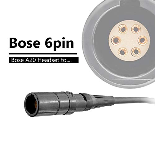R SPIDER WIRELESS Aviation Headset to General Aircraft (GA) Adapter for Bose A20 Lemo 6Pin - Image 3