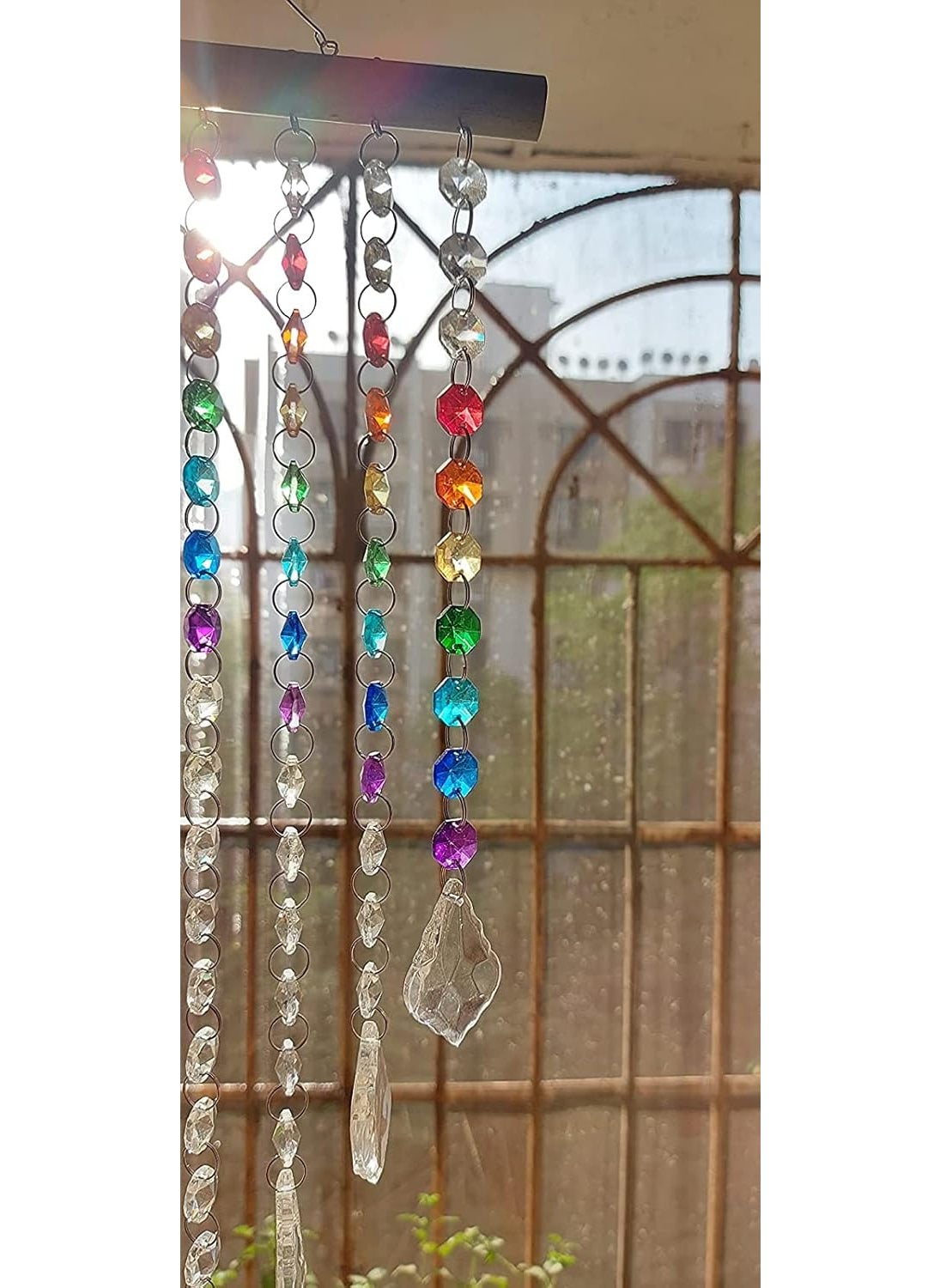 Light Wave LIGHT WAVE Beautiful Sparkling Crystal Rainbow SunCatcher Ball Prism Pendant Hanging Window Garden Balcony Hanging Ornament Car Hanging Model 23  - Image 3