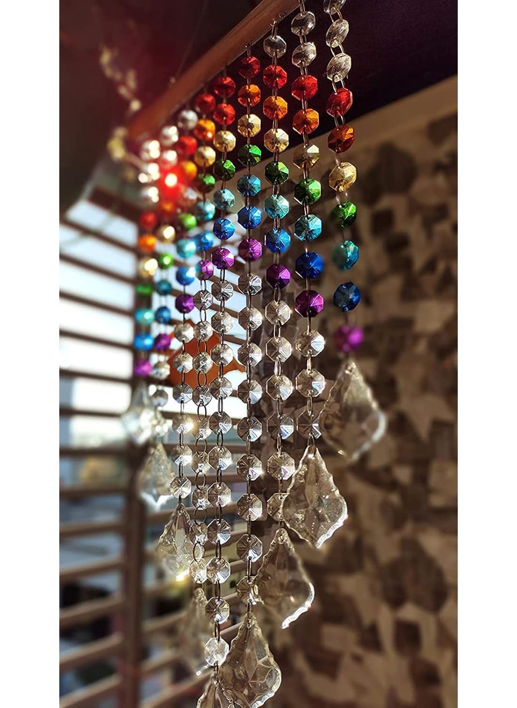 Light Wave LIGHT WAVE Beautiful Sparkling Crystal Rainbow SunCatcher Ball Prism Pendant Hanging Window Garden Balcony Hanging Ornament Car Hanging Model 23  - Image 2
