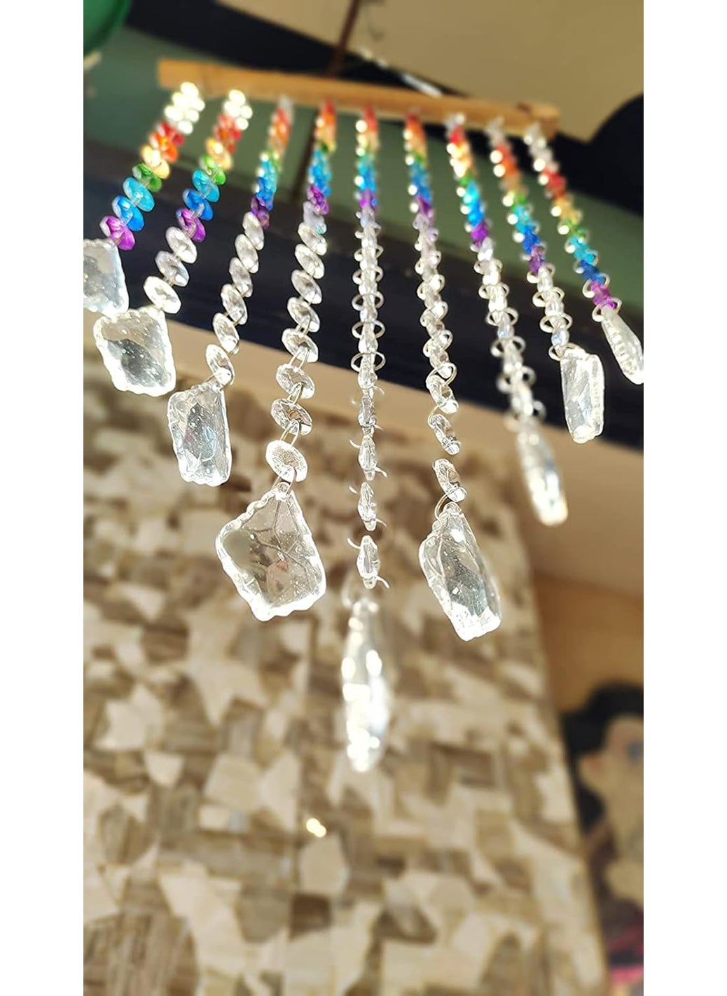 Light Wave LIGHT WAVE Beautiful Sparkling Crystal Rainbow SunCatcher Ball Prism Pendant Hanging Window Garden Balcony Hanging Ornament Car Hanging Model 23  - Image 4