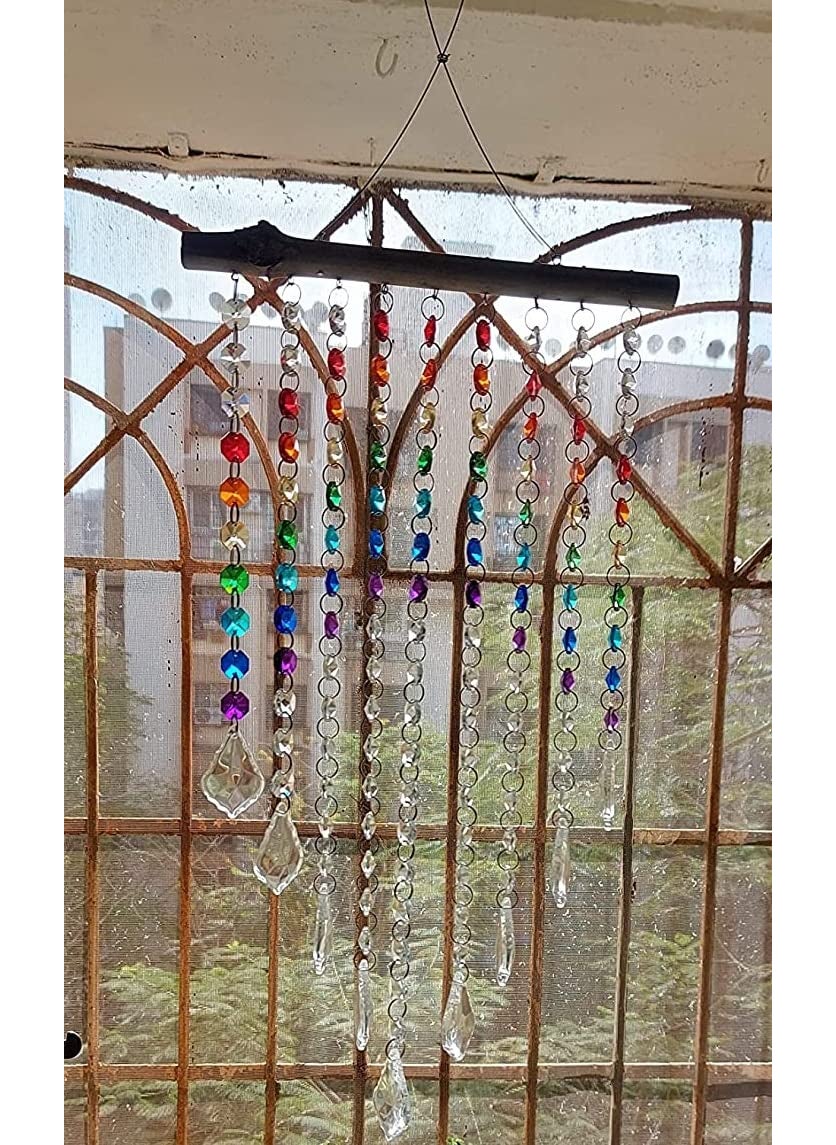 Light Wave LIGHT WAVE Beautiful Sparkling Crystal Rainbow SunCatcher Ball Prism Pendant Hanging Window Garden Balcony Hanging Ornament Car Hanging Model 23  - Image 5