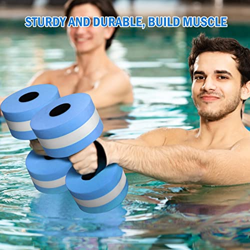 Timoo Aquatic Dumbells Set of 2 Water Dumbells Pool Resistance Water Weight Water Aerobics High-Density EVA-Foam Pool Fitness Grey - Image 2