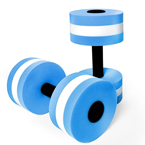 Timoo Aquatic Dumbells Set of 2 Water Dumbells Pool Resistance Water Weight Water Aerobics High-Density EVA-Foam Pool Fitness Grey - Image 1