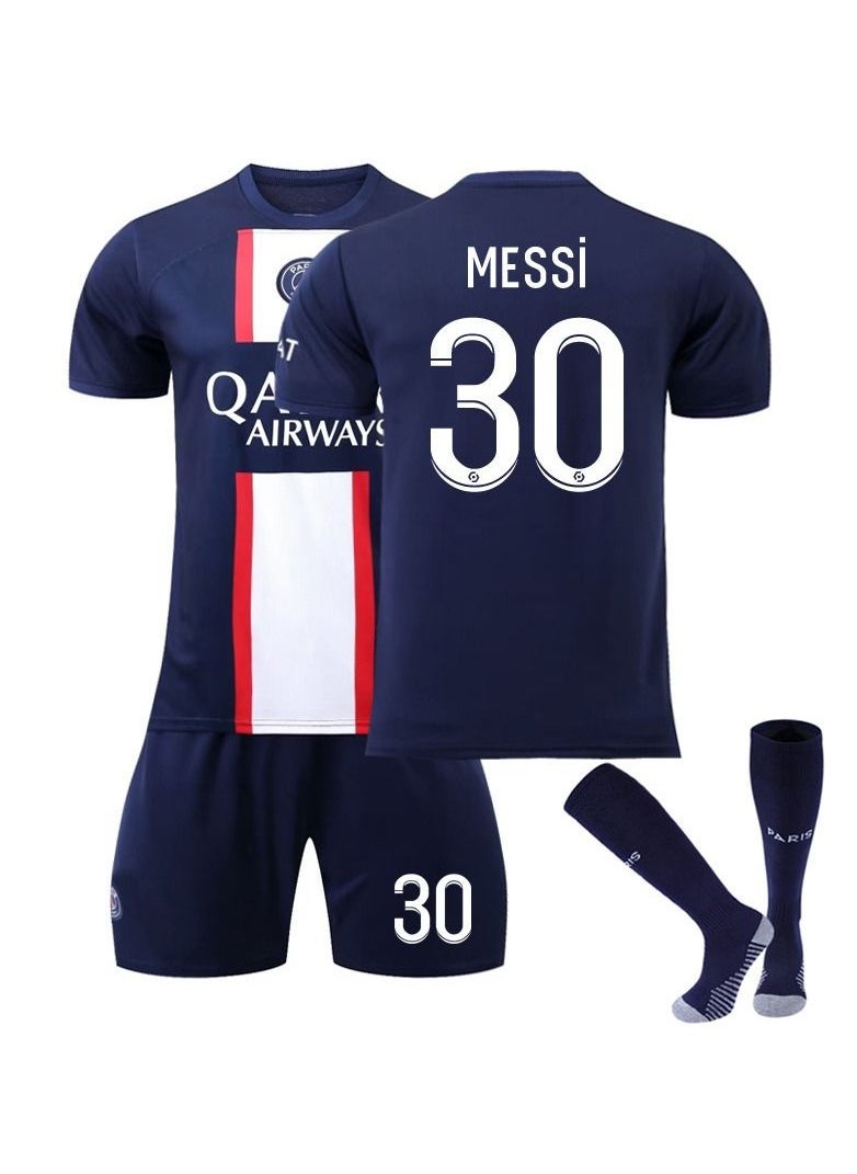 KUYING 3-piece Messi jersey, No. 30 home and away men's and women's football shirt  - Image 1